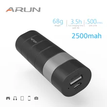ARUN 2500mAh Power Bank Portable External Battery Powerbank Charger 1 USB Ports For Mobile Phones MP3 MP4 And Digital products