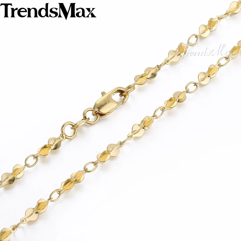 0 : Buy Trendsmax 3MM Bead Link Womens Chain Ladies Yellow Gold Filled GF Necklace ...