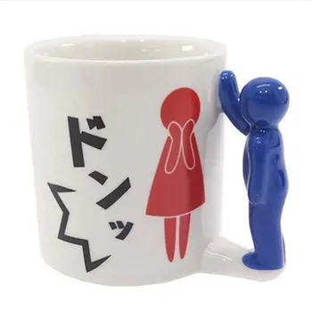

3D Cartoon Spoof funny Mugs Shaped Mug Ceramic Tea Coffee Cup Handpainted Ceramic Milk Cup Gifts Lovers Cup