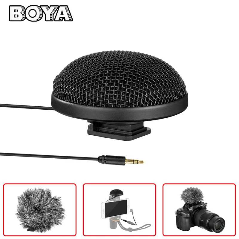 

BOYA BY-MM2 Omnidirectional Condenser Stereo Microphone for iPhone X 8 7 6 Plus Canon Nikon Sony DSLR Camera Panasonic Camcorder