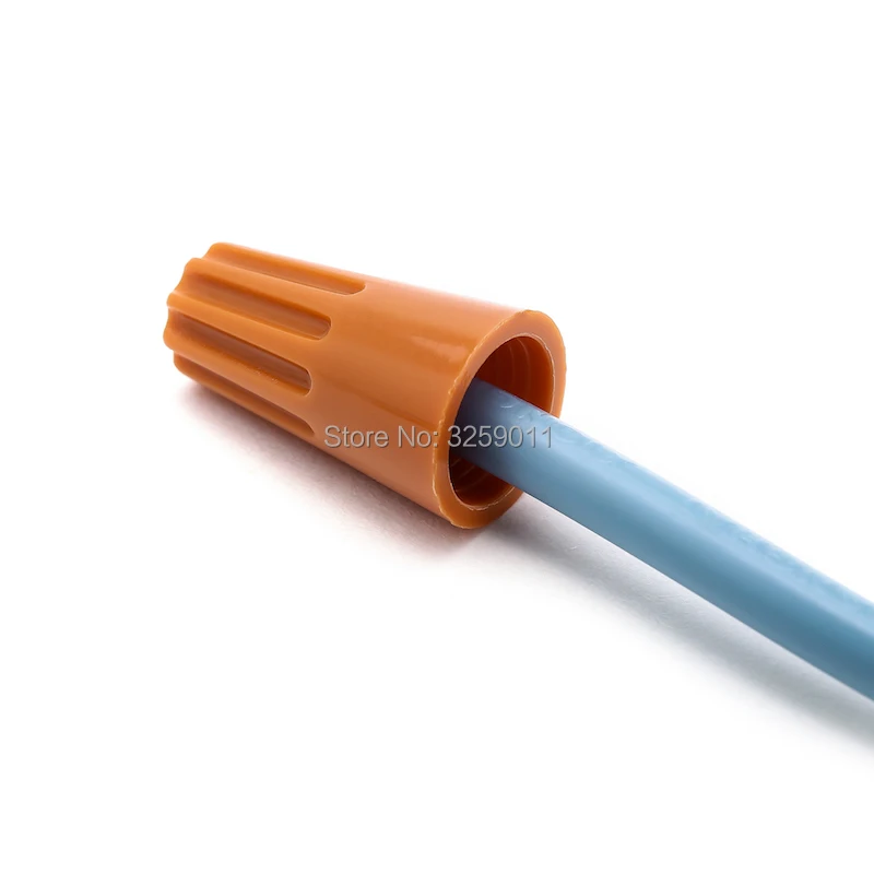 

10PCS Screw-On Wire Connectors Standard Type P3 Orange Electrical Wire Twist Nuts Connector Terminals Cap Spring Insert