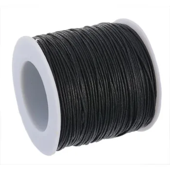

LASPERAL 1Roll(80M) Black Waxed Cotton Cord 0.5mm Dia. DIY Jewelry Findings for Bracelet Necklace High Quality Accessories