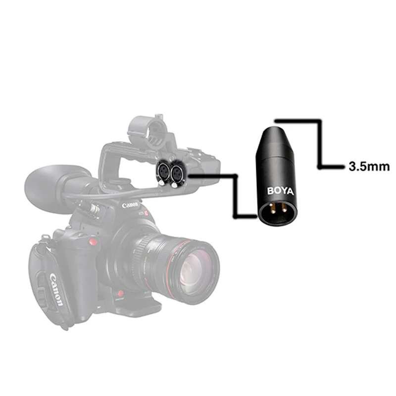 BOYA 35C XLR адаптер конвертировать мм 3 5 мини джек вход для мужчин выход sony Panasonic