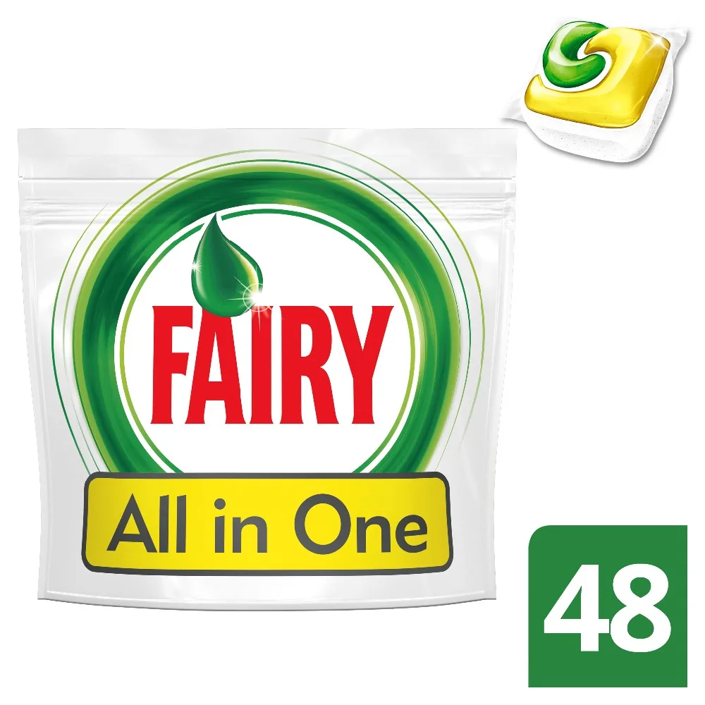 Lemon Dishwasher Tablets Fairy All In One (Pack of 48) Tableware Washing Dishes Detergents for Dishwashers Lemon Dishwasher Tablets Fairy All In One (Pack of 48) Tableware Washing Dishes Detergents for Dishwashers