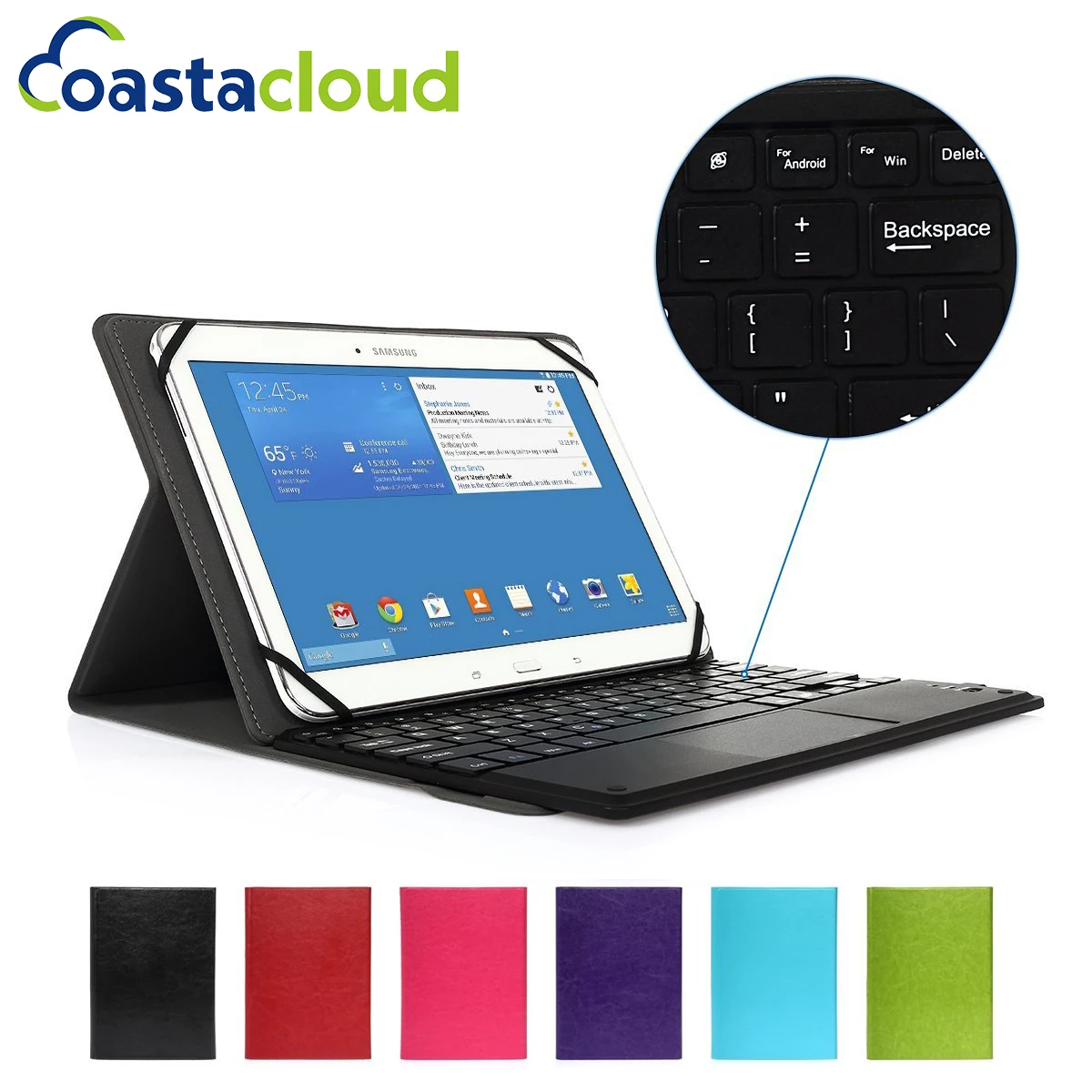 

Wireless Bluetooth Keyboard Leather Case with Auto Wake Sleep for Samsung Galaxy Tab S2 Tab 3 Tab 4 Tab A 9 inch-10 inc