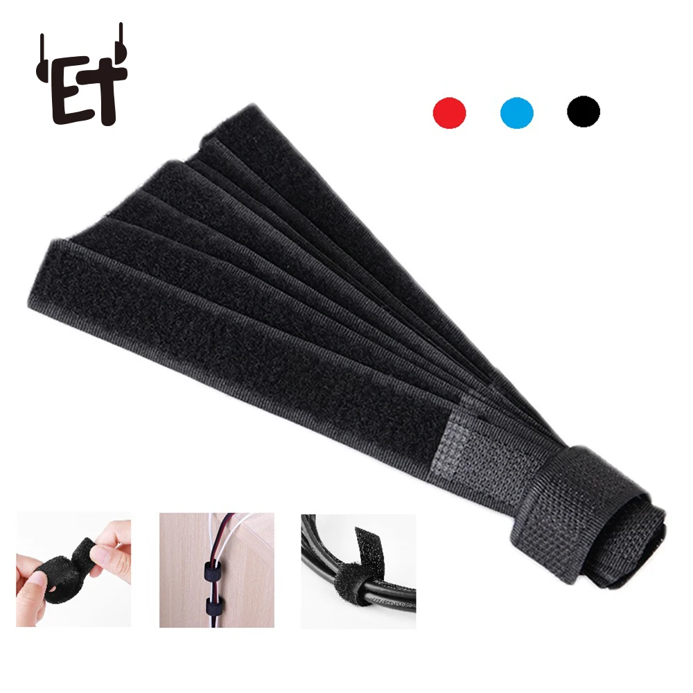 

ET 10pcs/set Cable Management Winder Data Cable Organizer Protector Colorful Wire Storage Straps for Earphone Wire Charger Cord