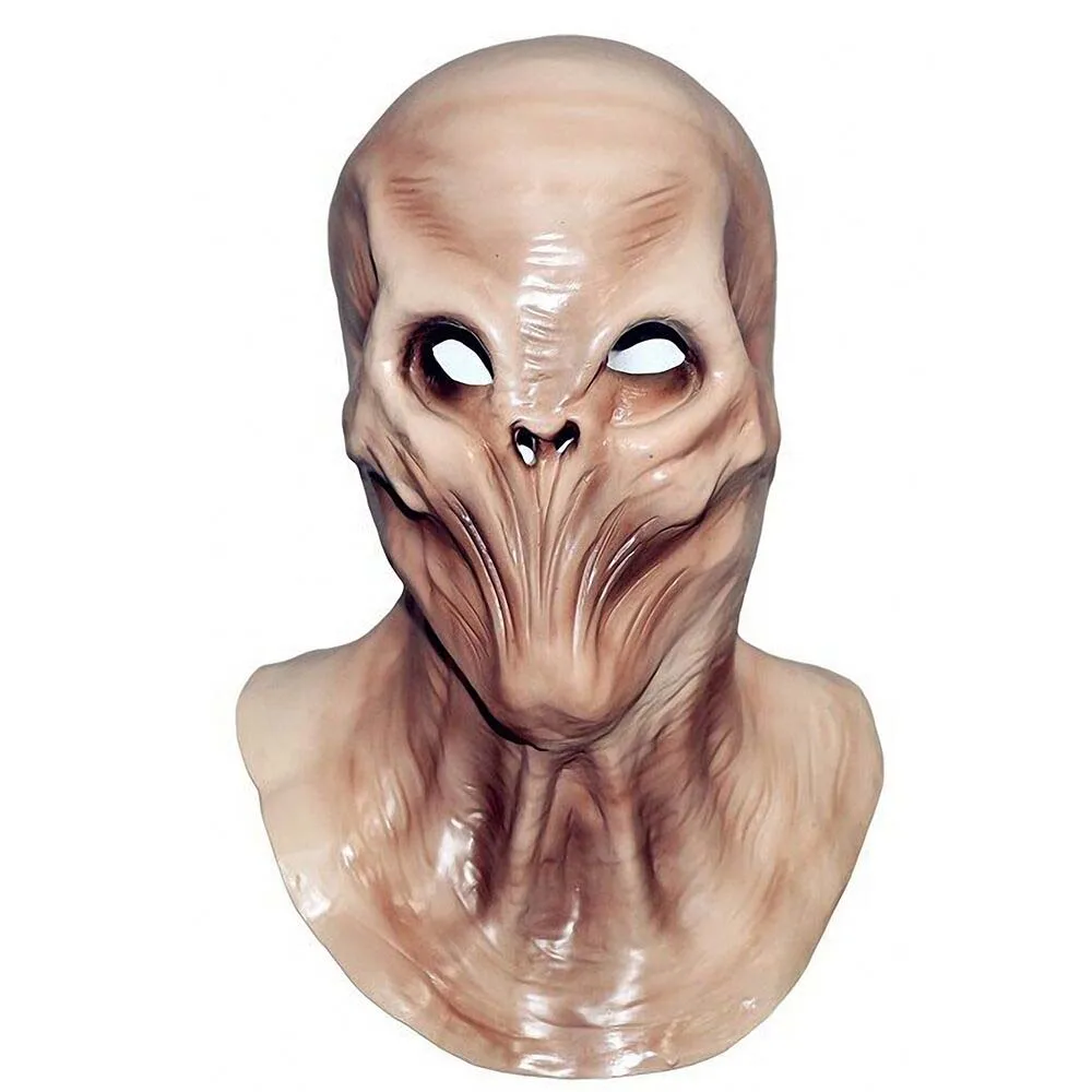 Ужас Косплей ET Alien Predator Хэллоуин пугающая маска латексный головной убор вечерние костюмы театральный Хэллоуин - Цвет: Зеленый