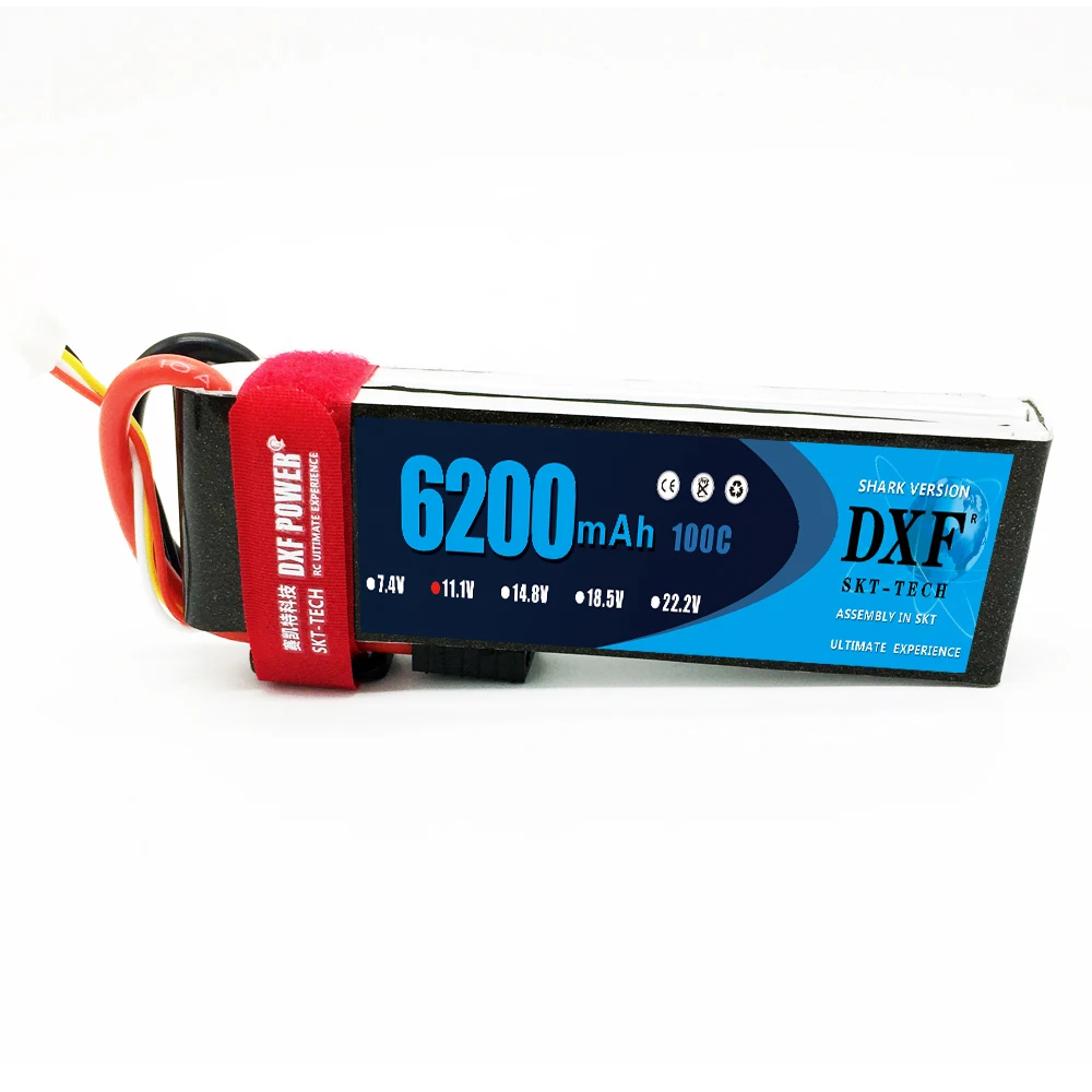 Графеновый аккумулятор DXF 11 1 В 6200 мАч 3S 100C Max200C литий полимерный класса А для дрона