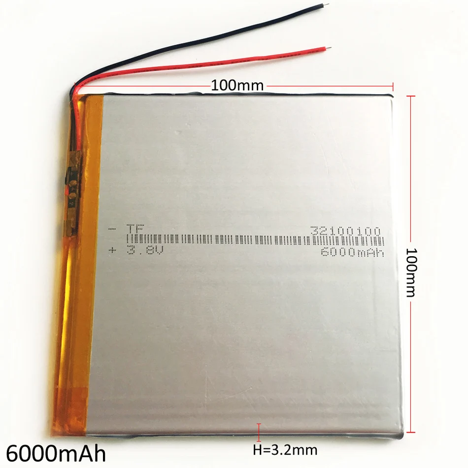 3.7V 6000mah Lithium Polymer Li Po Rechargeable Battery For Laptop MID