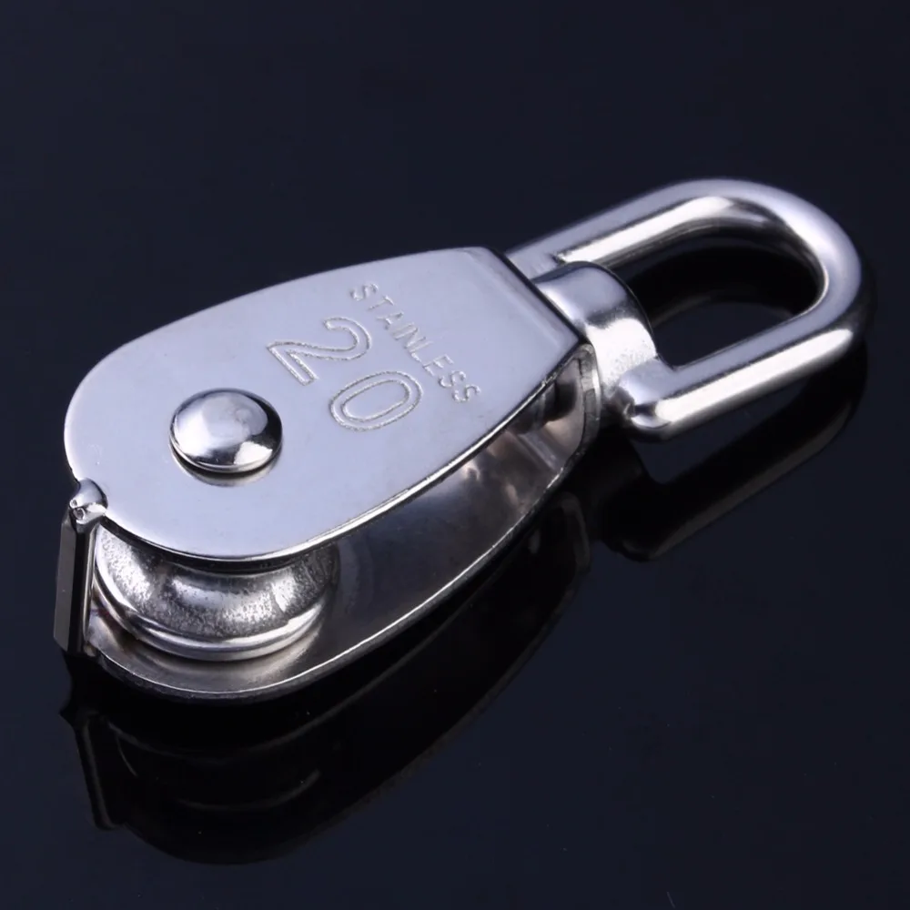 Stainless Steel M20 Pulley Steel Wire Pulley Single Wheel Swivel Lifting Rope Pulley Block For Wire Rope