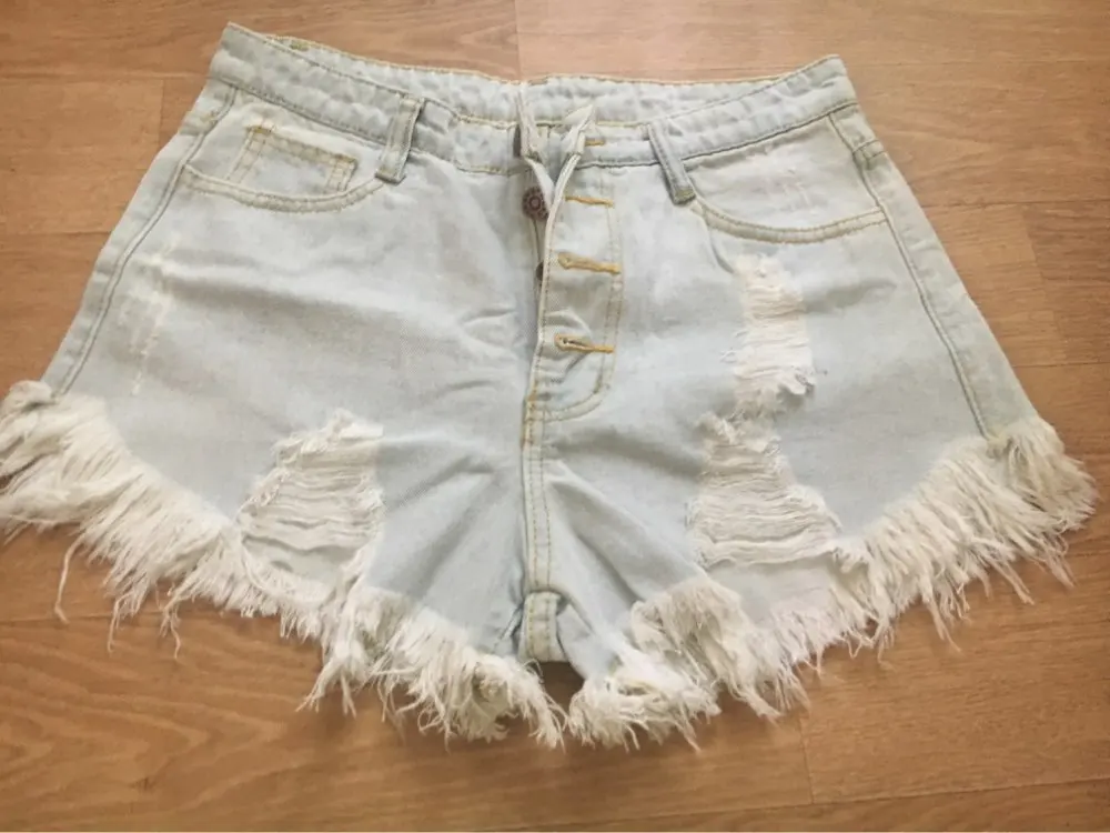 Ripped Boyfriend Styles Denim Shorts photo review