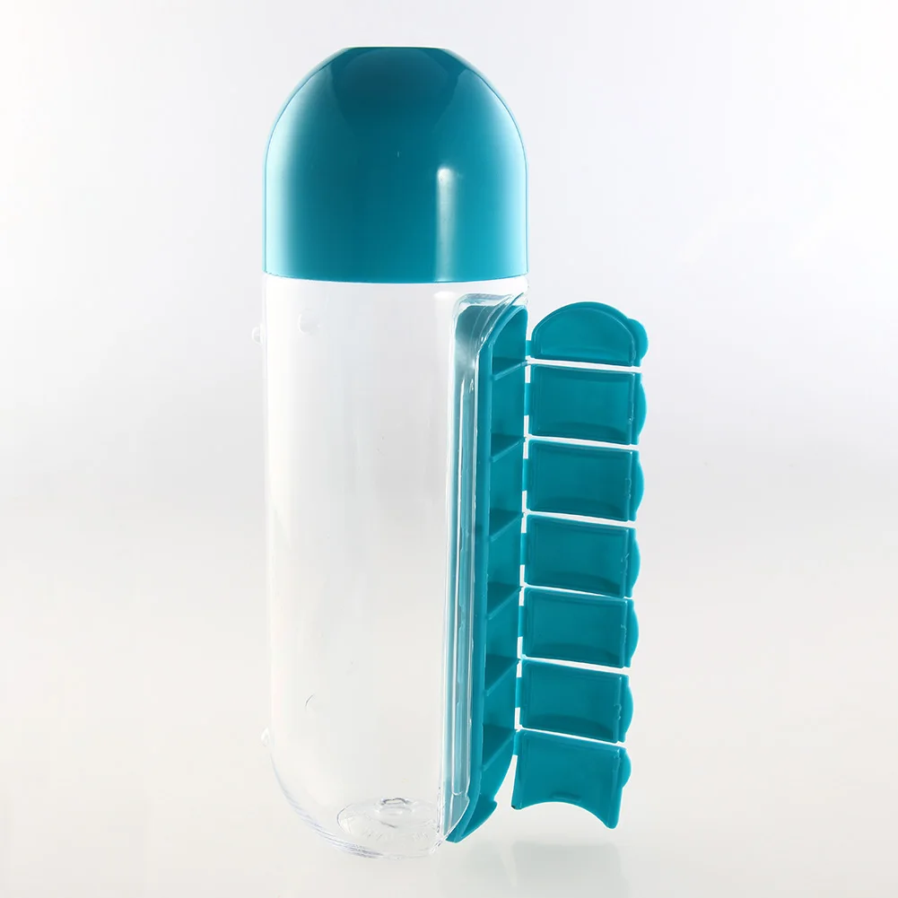 600ml protein shaker water bottle Medicine box pill & vitamin combined