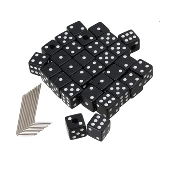 

Yibuy Black Plastic Dice Guitar Volume Control Knobs with Wrenches Set of 30