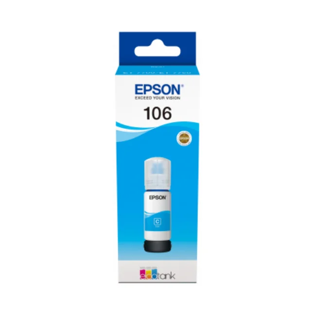 Epson 106 голубой EcoTank ET 7750 7700 70 мл для струйной печати коробка|Чернильные картриджи| |