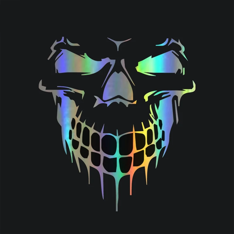 

15.9*17.7cm Car Stickers 3D Skull Stickers and Decals Car Styling JDM Car Sticker Funny Door Window Stickers On Cars
