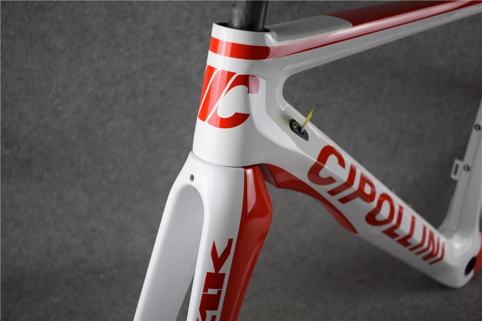 Perfect T1000 3K/1K White-Red MCipollini NK1K carbon road bike frame CARROWTER bicycle frameset with Matte/Glossy for selection 2