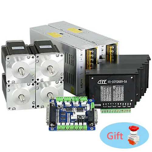 3.3Nm Nema24 Шаговый Мотор CNC Комплект 4 оси TB6600HG Драйвер 5A(Peak) 45VDC|motor pump|motor logomotor |
