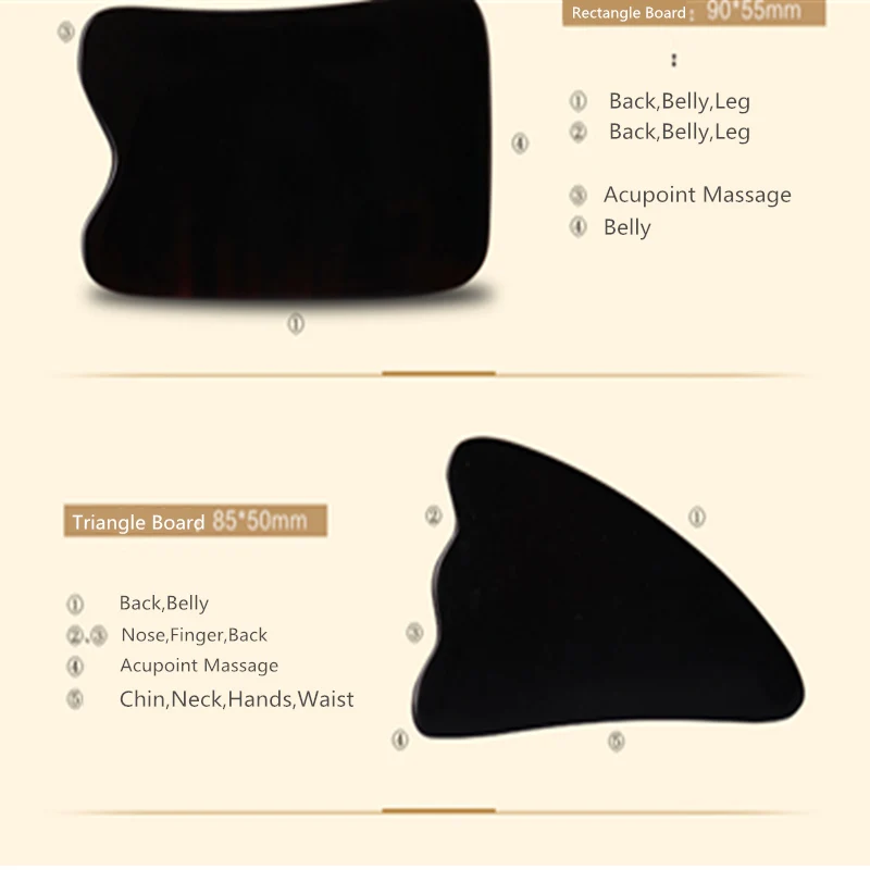 5 шт./компл. Gua Sha Board инструмент для массажа тела Guasha акупунктуры очищающий