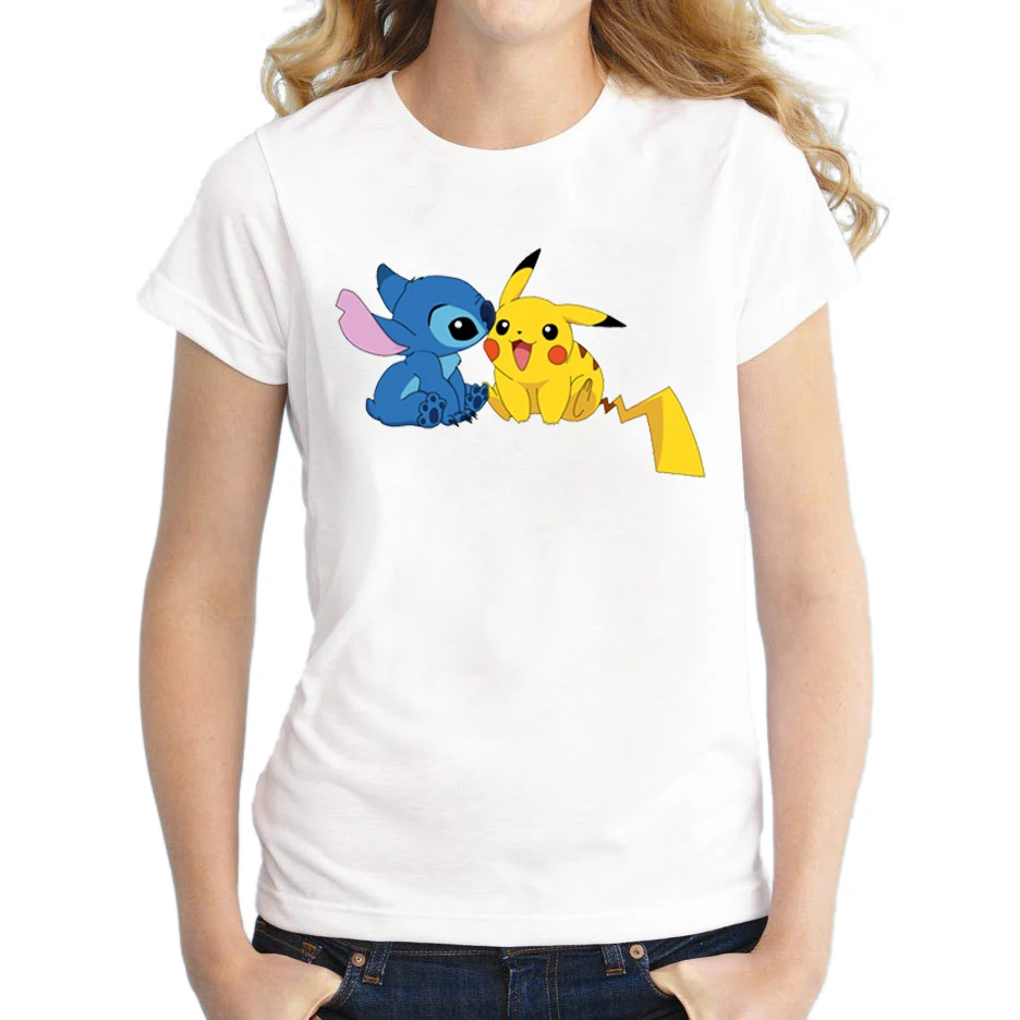 2018 новые Pokemon Go женская футболка с коротким рукавом pokebenders Пикачу стежка печатных