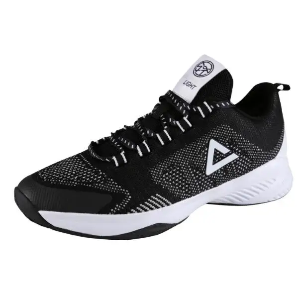 Пиковая Для мужчин Мужская баскетбольная обувь ультра светильник мужской баскетбольные кеды демпфирования спортивные туфли удобные кроссовки для баскетбола Мужская обувь EW7207A - Цвет: Black and white