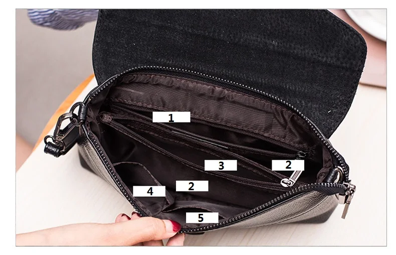 MJ Brand Women Handbag Fashion Genuine Leather Envelope Day Clutch Female Flap Messenger Bag Small Buckle Crossbody Shoulder Bag (8)