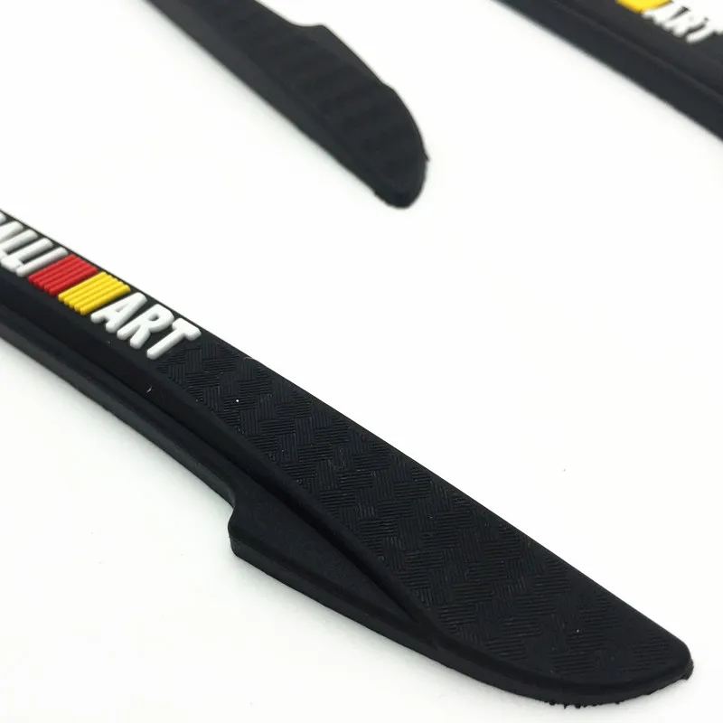 FDIK 4pcs RALLI ART logo Car Door Anti-collision Bumper Strip Guards Auto Door Side Protector Sticker Scratches For mitsubishi