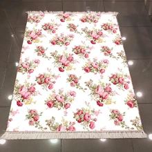 Else белый ретро Розовые розы цветы цветочный винтажный 3d микрофибра Противоскользящий задний моющийся декоративный ковер для кухни