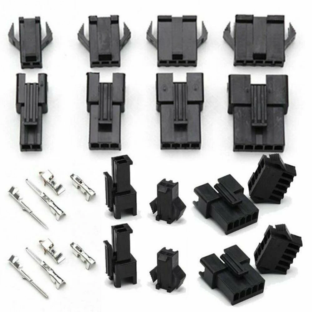 200pcs 2//3//4//5Pin Male//Female Pin Jumper Header Housing Wire Connector Plug Kits