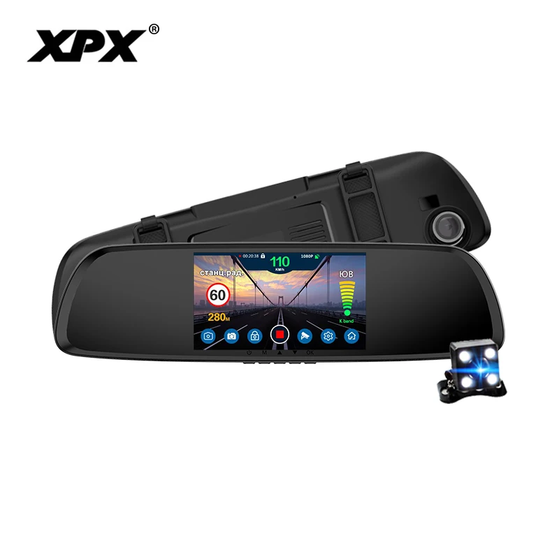 Скидка XPX Автомобильный видеорегистратор 3 в 1 G616 STR видеорегистратор с разрешением Full HD камера заднего вида font b GPS b font детектор радаров dvr противорадиолока...