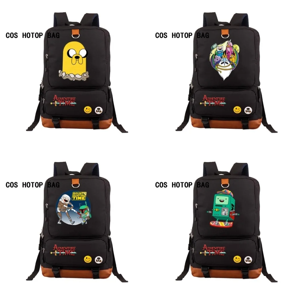

anime Adventure Time backpack Finn and Jake Student bookbag School Bags travel Shoulder Bag teenagers Laptop Bags 10 style