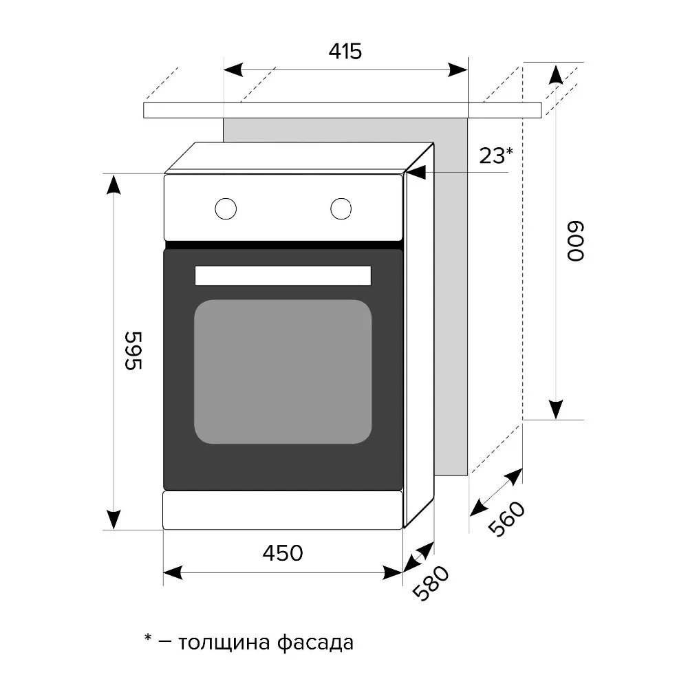 LEX EDP 4571 BL духовой шкаф