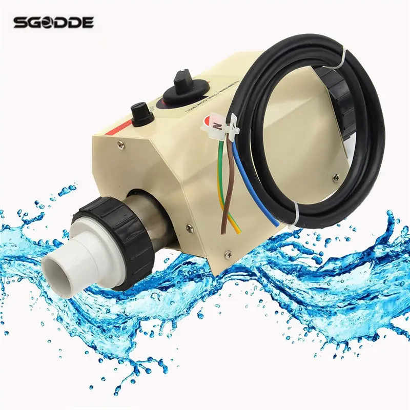 

Pool Heat pump 2KW 220V Electric Swimming Pool and SPA Bath Heating Tub Water Heater Thermostat 220V Swimming Pool Accessories