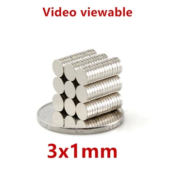 

30/100/500/1000/2000pcs 3 x 1mm Powerful Super Strong Rare Earth Neodymium Disc Magnets 3x1 mm n35 Small Round Magnet 3*1