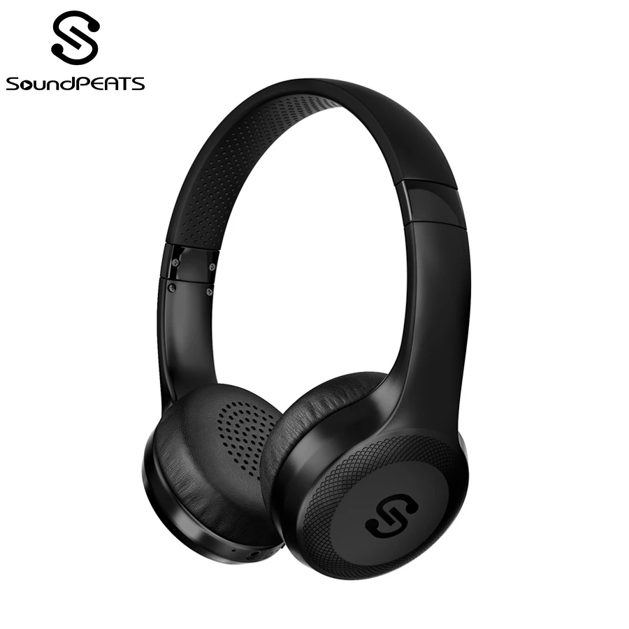 

SoundPEATS Wireless Headphone A1 Pro Bluetooth 4.1 Stereo Sound Over-Ear Wired Headset Built-in Mic 25 Hours Playtime Earphones