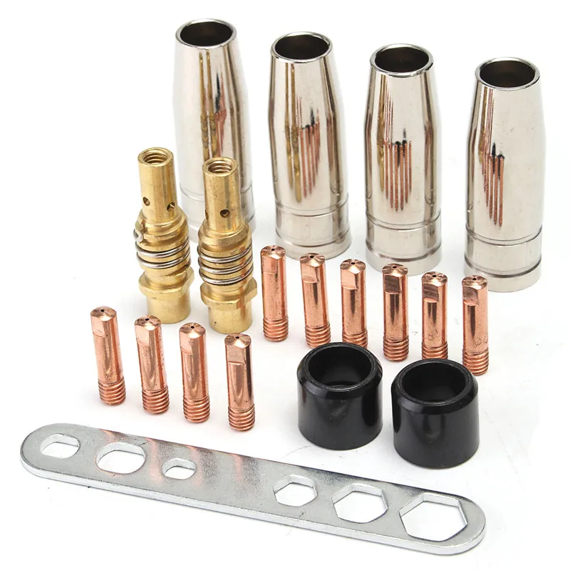 Hot Sale 19pcs Welding Torch Nozzle Part Kit Conical Nozzle Sleeve Rod