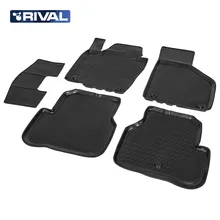 Для Volkswagen Passat B7 2010- Коврики в салон 5 шт./компл. полиуретан Rival 15803001