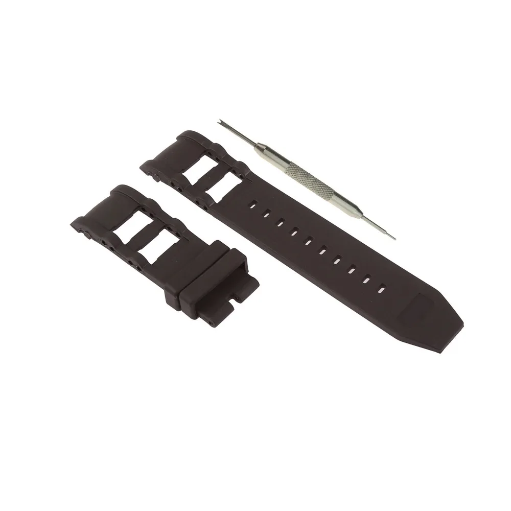 

MDNEN 26mm Black Rubber Watch Band Replacement Strap Fits For Invicta Russian Diver + Free Spring Bar Tool