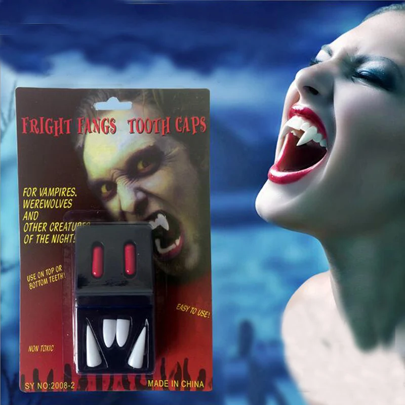 Vampire Teeth Customs Terror Party Cosplay Dentures Fancy Dress Adult