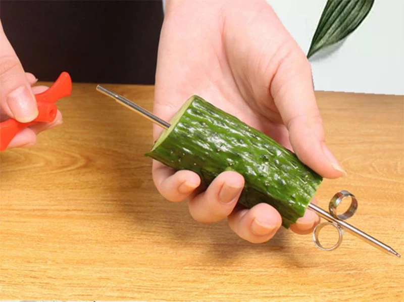 TOPFENG роликовый нож для овощей и фруктов, спиральный нож для резки огурцов и кабачков