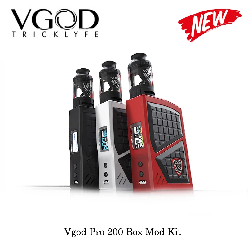 Hot Product  electronic cigarettes Vgod Pro 200 Box Mod Kit With VGOD SUBTANK 5mL Adjustable Mod Powered By Dual