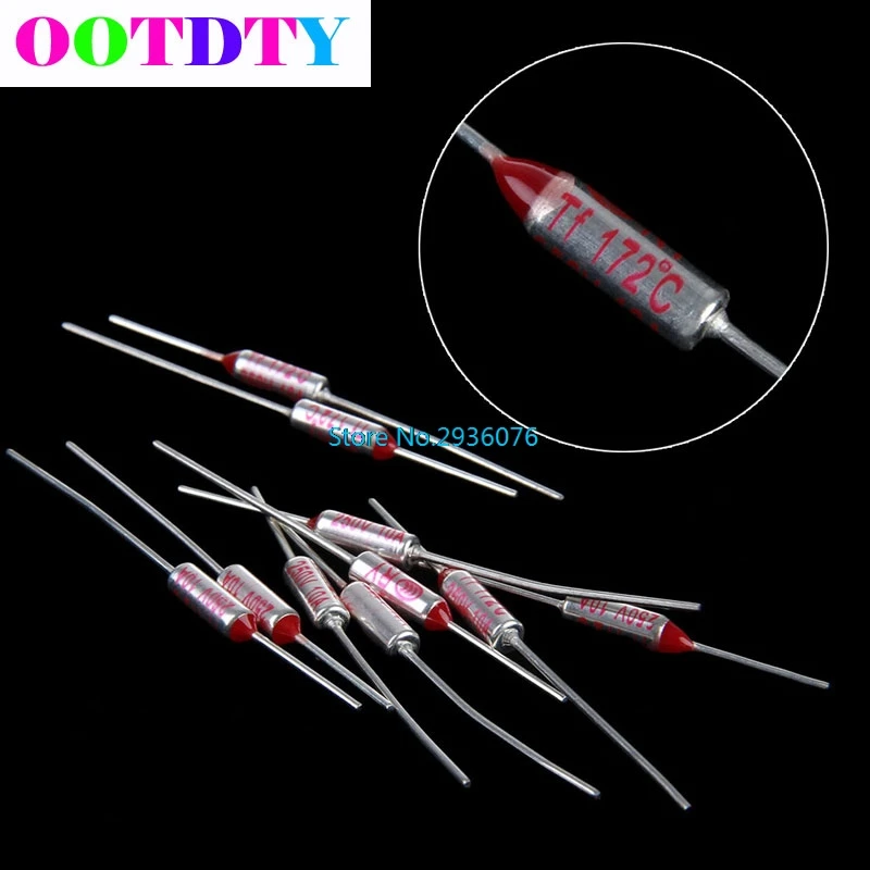 

10Pcs RY172 172C TF 172 Degrees Celsius 10A 250 V Temperature Thermal Fuse