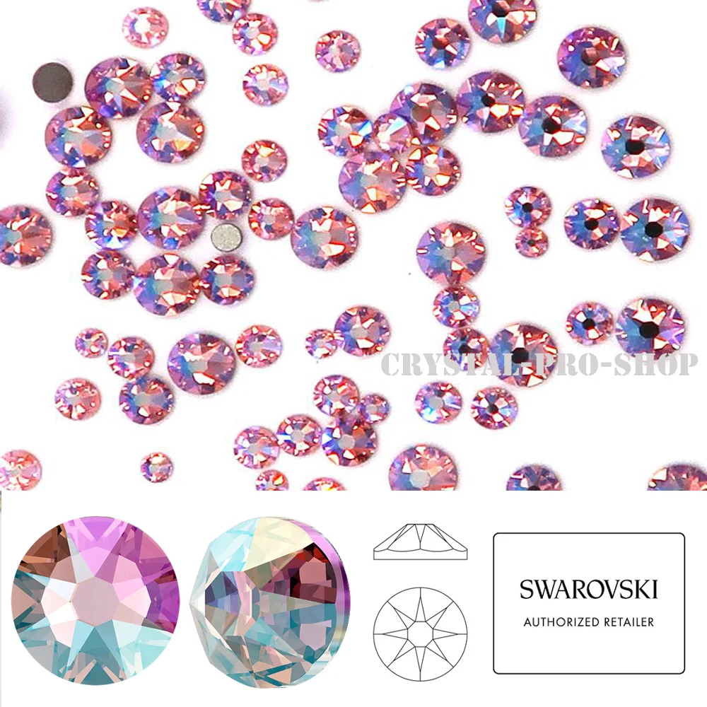 

NEW Effect Swarovski Elements Light Rose Shimmer ( 223 SHIM ) ( ss5 - ss30 ) ( No Hotfix ) Flat Back Loose Rhinestones Craft DIY