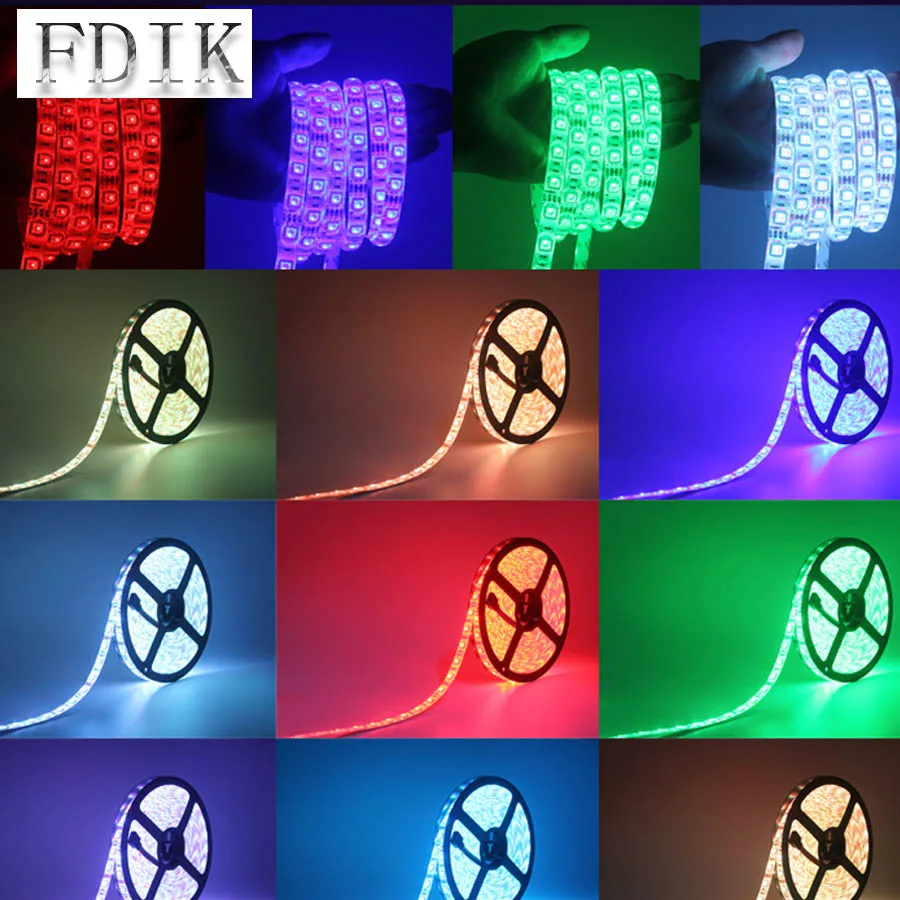 

LED Cabinet Light White,Warm white,Colorful LED lamp Strip with Dimmable RF Dimmer 60leds Flexible LED tape kitchen lights