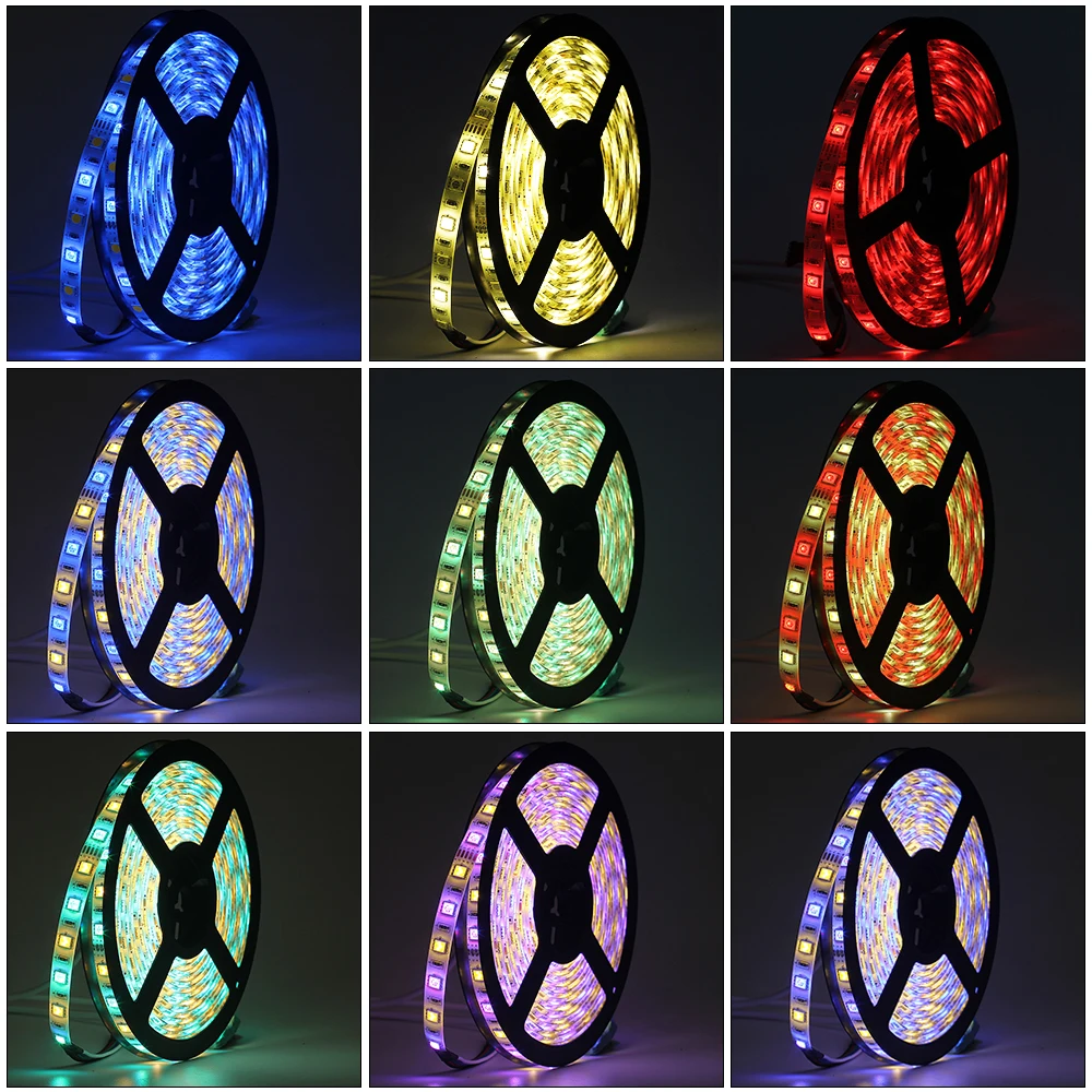 5 м SMD5050 60 светодиодов/м водонепроницаемый RGB RGBW RGBWW Светодиодная лента Гибкая