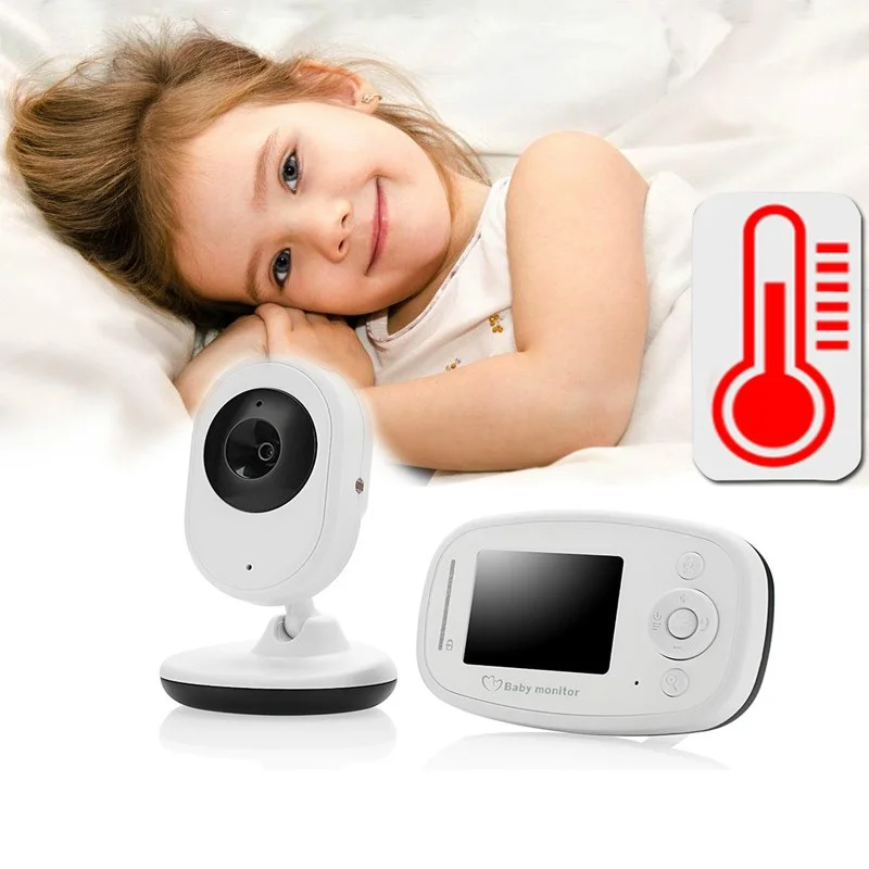 

babykam niania elektroniczna baby monitor video 2.4''LCD IR Night light vision 2 way talk 4 Lullabies Temperature sensor 2X Zoom