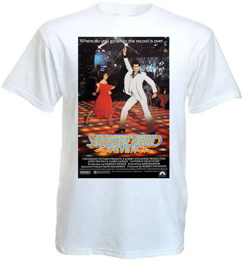 

Cotton T Shirts Classical Men'S O-Neck Saturday Night Fever Short Sleeve Fashion 2018 Tee Shirts