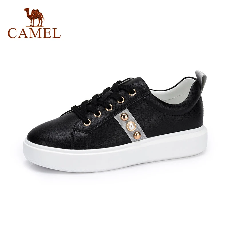 

CAMEL Women New Casual Shoes Women Comfort Genuine Leather Fashion Lace Single Shoes For Ladies Platform Sneakers Women