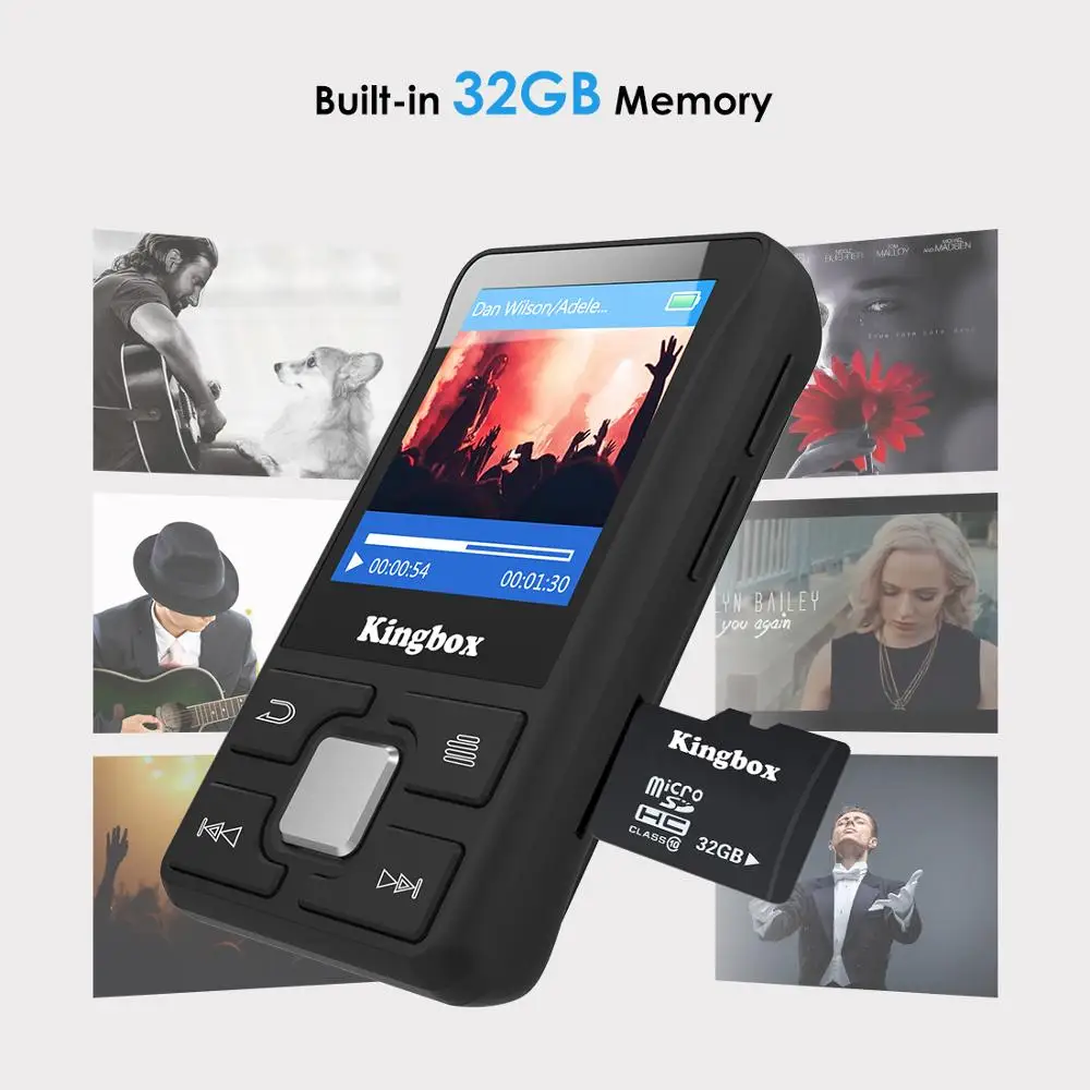 MP3 плеер 32 Гб с BT 4 1 поддерживает TF до 128 ГБ HIFI Звук и сенсорная кнопка музыкальный