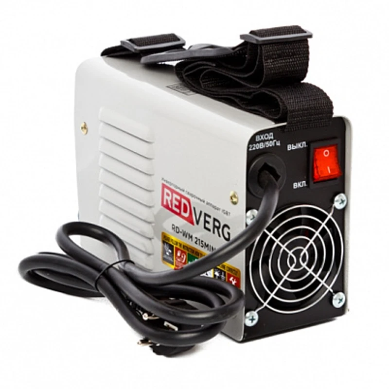 Аппарат сварочный инверторный RedVerg RD-WM 215MINI (мощность 7.9 кВт, Сварочный ток 20-215А, Диаметр электродов 4 мм)