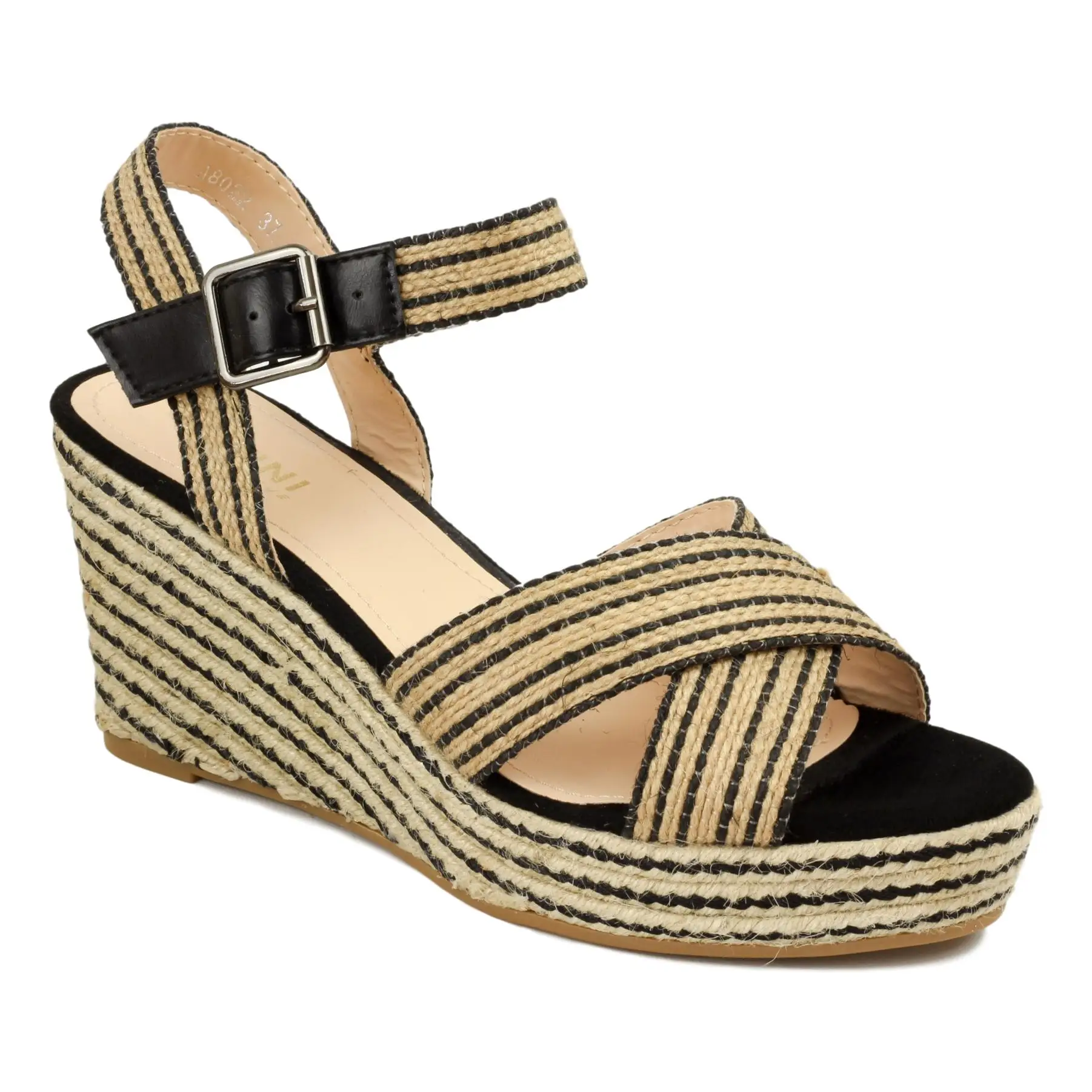 SUMMER WEDGE Color black woman sandal 2018Women's Sandals AliExpress